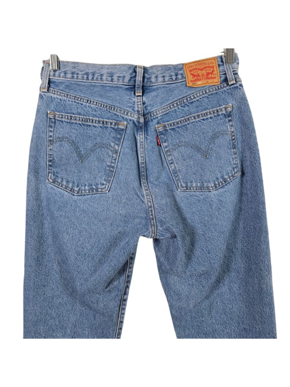 Levi's Mens 501 Buttonfly Light Wash Jeans Size 30x30 DIY Heart Stitch 150th - Picture 5 of 14